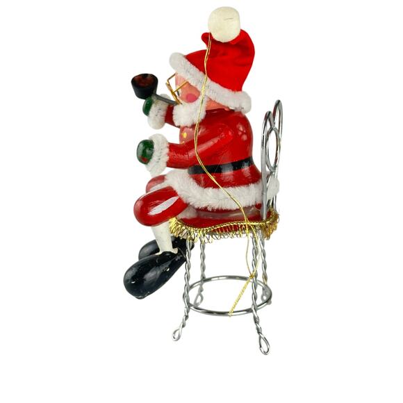 Vintage Jolly St Nick Holiday Memories Collector Santa Ornament Handmade - Picture 4 of 8